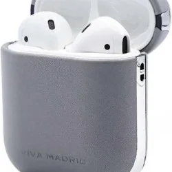 Viva Madrid Airex Vellum Leather Case for airpods 2 - Silver